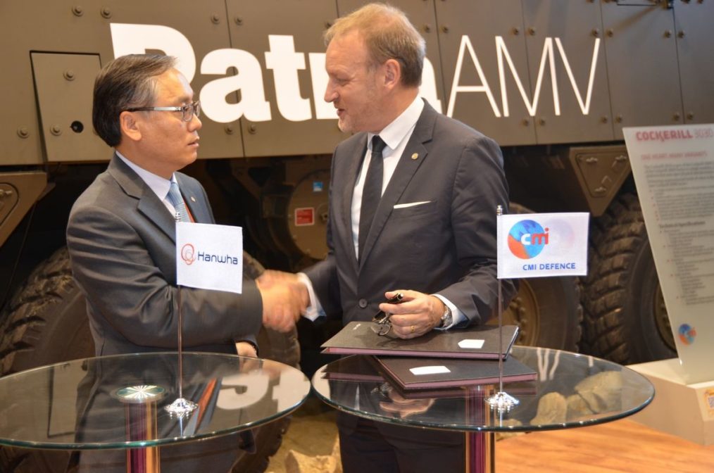 CMI Defence partners with Hanwha Defense Systems for the production of turret shells.