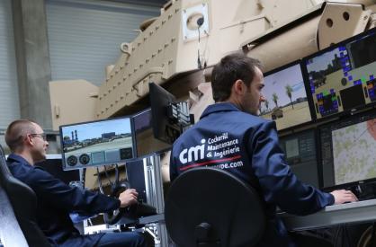 Eurosatory: CMI Defence networks embedded and external simulation systems.