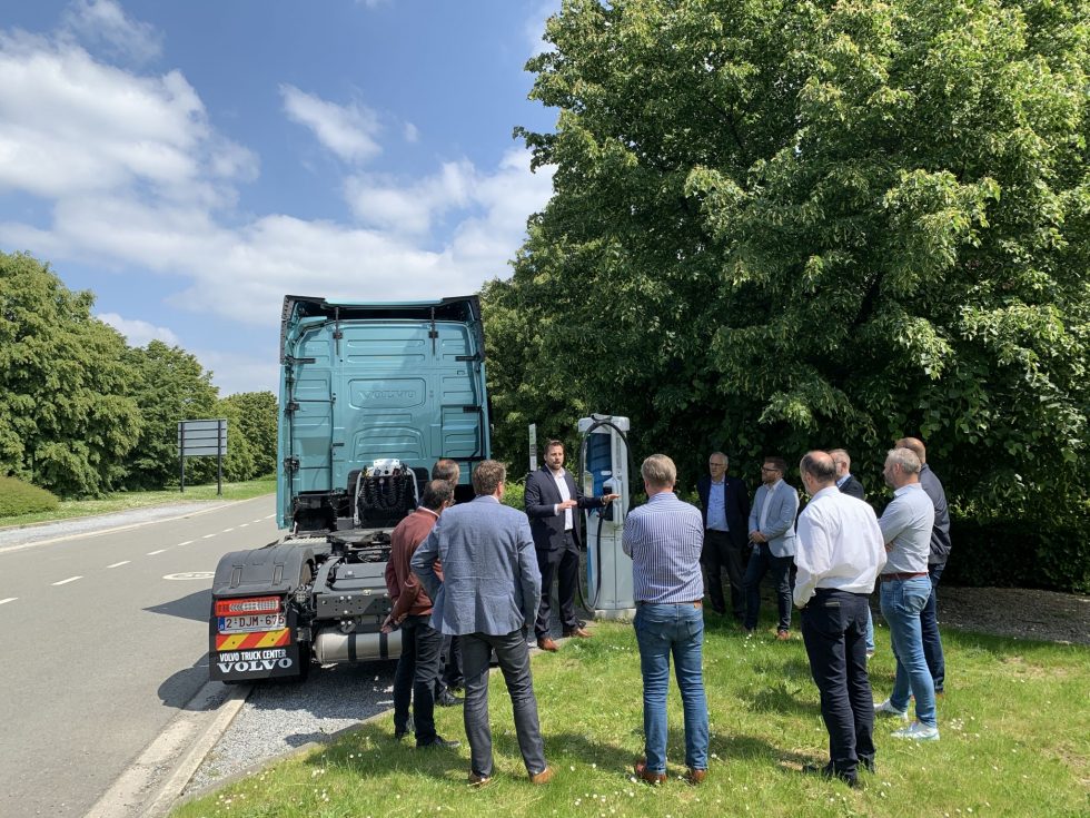 transport and logistics experts discovering John Cockerill's energy hub and fast chargers