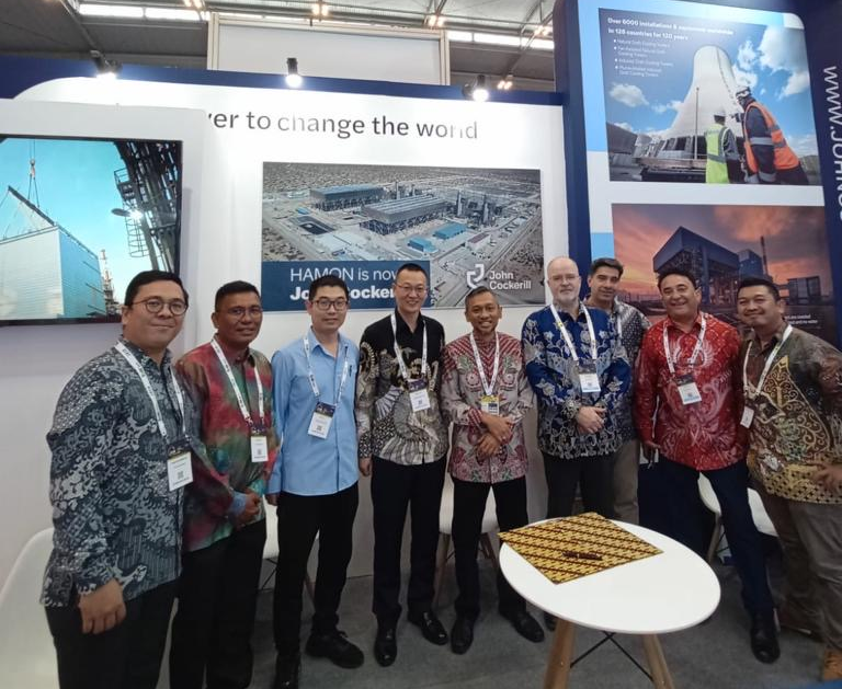 Signing ceremony at Enlit Asia 2023 John Cockerill Hamon Cooling Tower for the geothermal power plant of Lumut Balat unit 2 in Indonesia
